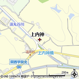 兵庫県三田市上内神123周辺の地図