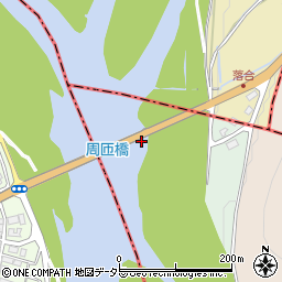周匝橋周辺の地図