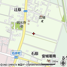愛知県安城市石井町辻原周辺の地図