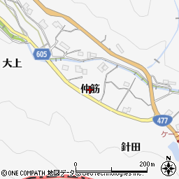 兵庫県川西市黒川（仲筋）周辺の地図