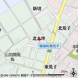 愛知県安城市東端町北大坪周辺の地図
