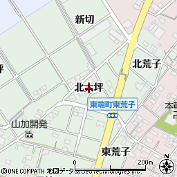 愛知県安城市東端町（北大坪）周辺の地図