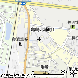 愛知県半田市亀崎北浦町周辺の地図