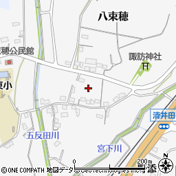 愛知県新城市八束穂中貝津周辺の地図
