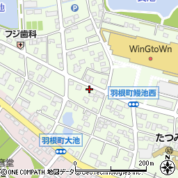 愛知県岡崎市羽根町大池133周辺の地図