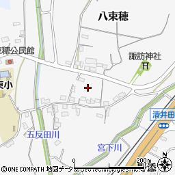 愛知県新城市八束穂（中貝津）周辺の地図