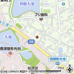 愛知県岡崎市羽根町大池58周辺の地図