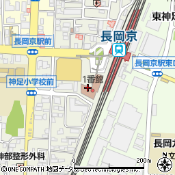 長岡京市役所対話推進部　女性交流支援センター周辺の地図