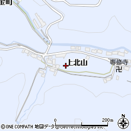 愛知県岡崎市池金町（上北山）周辺の地図