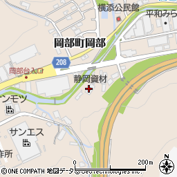 静岡資材株式会社　岡部保安センター周辺の地図