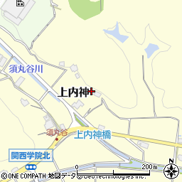 兵庫県三田市上内神117周辺の地図