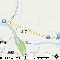 愛知県岡崎市樫山町出合周辺の地図