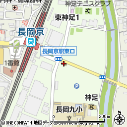 セブンイレブン長岡京駅東口店周辺の地図