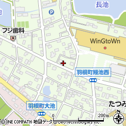 愛知県岡崎市羽根町大池129周辺の地図