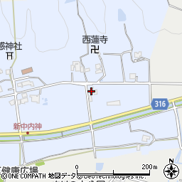 兵庫県三田市中内神36周辺の地図