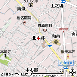 愛知県安城市和泉町北本郷周辺の地図