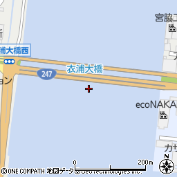 衣浦大橋周辺の地図