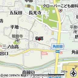 愛知県知多郡阿久比町矢高東郷周辺の地図