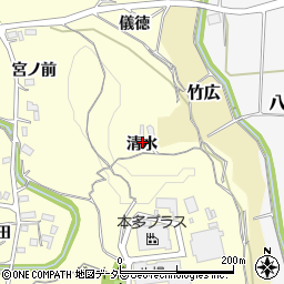 愛知県新城市大宮（清水）周辺の地図