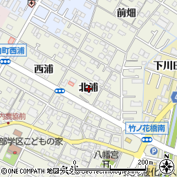 愛知県岡崎市井内町北浦周辺の地図