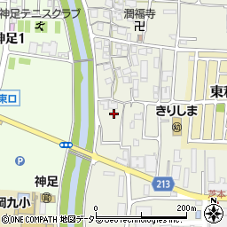 京都府長岡京市神足屋敷57周辺の地図