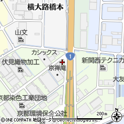 京都府京都市伏見区横大路千両松町61周辺の地図