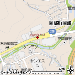 岡部台入口周辺の地図