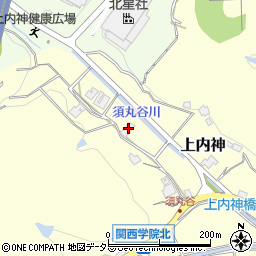 兵庫県三田市上内神448周辺の地図