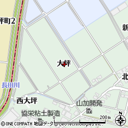 愛知県安城市東端町大坪周辺の地図