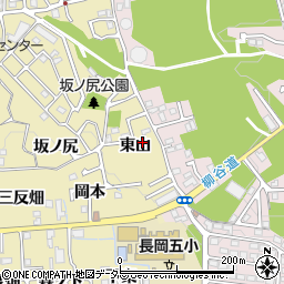 京都府長岡京市奥海印寺東山周辺の地図