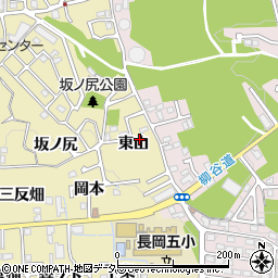 京都府長岡京市奥海印寺（東山）周辺の地図