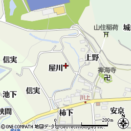 愛知県新城市富永屋川周辺の地図