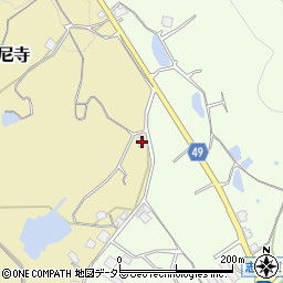 兵庫県三田市尼寺445周辺の地図