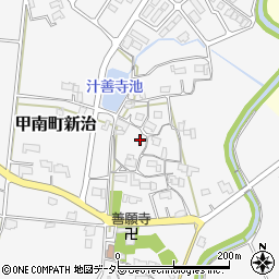 滋賀県甲賀市甲南町新治周辺の地図