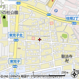 愛知県岡崎市柱町東荒子周辺の地図