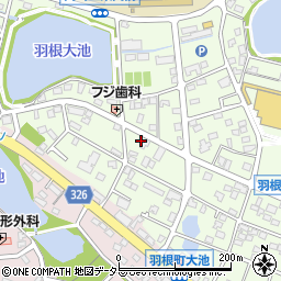 愛知県岡崎市羽根町大池周辺の地図