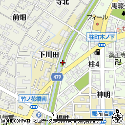愛知県岡崎市柱町西浦周辺の地図