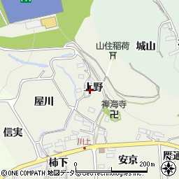 愛知県新城市富永上野周辺の地図
