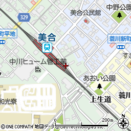 愛知県岡崎市美合町（二ノ久保）周辺の地図