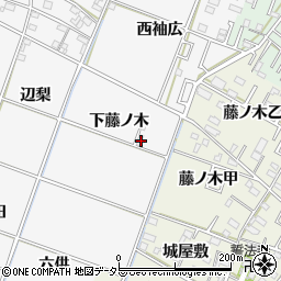 愛知県岡崎市中之郷町下藤ノ木74周辺の地図