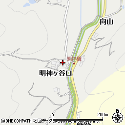 兵庫県川辺郡猪名川町下阿古谷明神ヶ谷周辺の地図