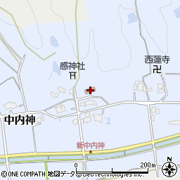 兵庫県三田市中内神99周辺の地図