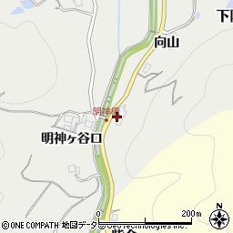 兵庫県川辺郡猪名川町下阿古谷岩鼻周辺の地図