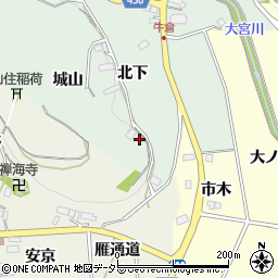 愛知県新城市牛倉（城山）周辺の地図