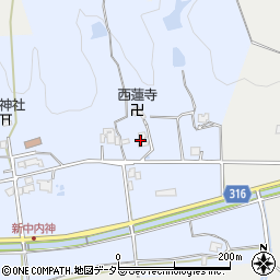 兵庫県三田市中内神41周辺の地図