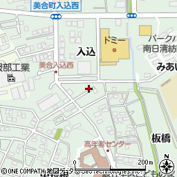 愛知県岡崎市美合町入込周辺の地図