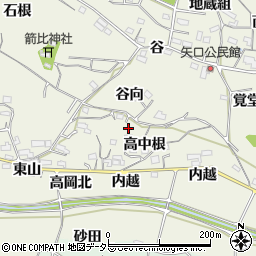 愛知県知多郡阿久比町矢高周辺の地図
