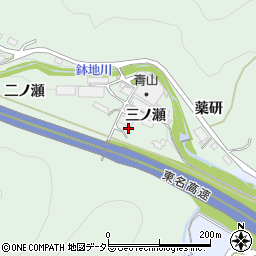 愛知県岡崎市保母町三ノ瀬周辺の地図