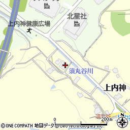 兵庫県三田市上内神445周辺の地図