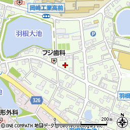 愛知県岡崎市羽根町大池87周辺の地図